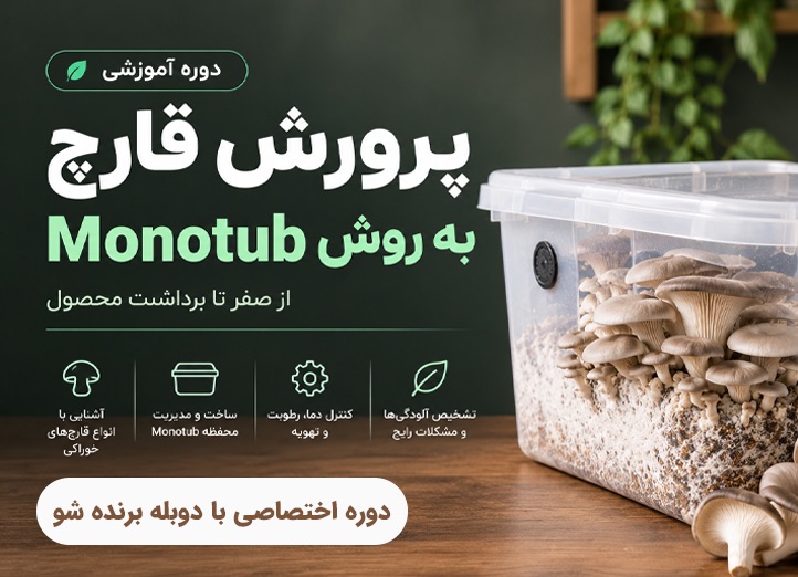 دوره پرورش قارچ Monotub